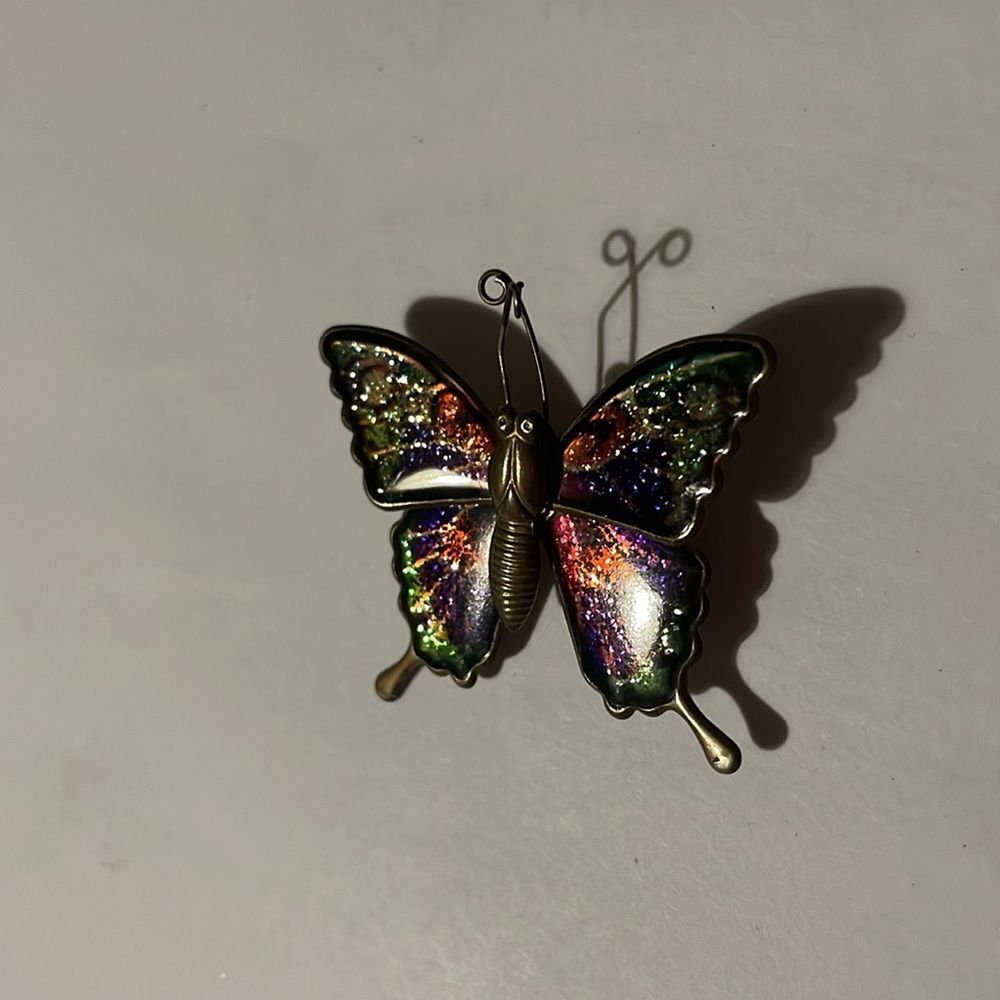 Butterfly Brooch Pin Colorful Sparkly Insect Costume Jewelry - Picture 2 of 6